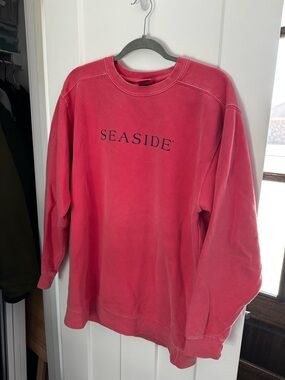 Seaside Crewneck Sweatshirt - Coral Pink